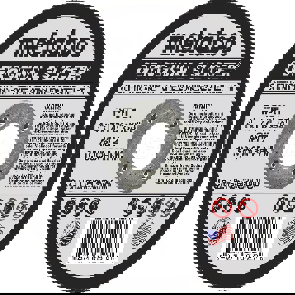 Cutoff Wheel: Type 1, 4