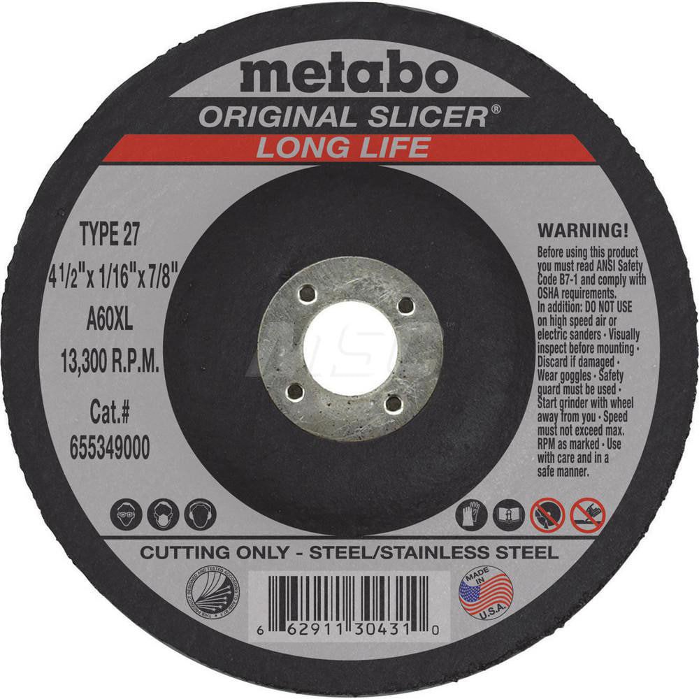 Cutoff Wheel: Type 27, 4-1 / 2