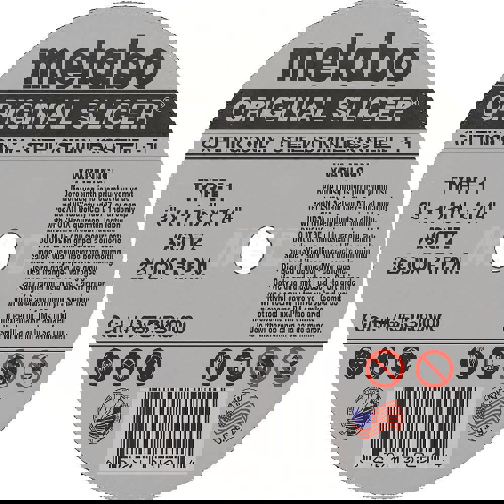 Cutoff Wheel: Type 1, 3