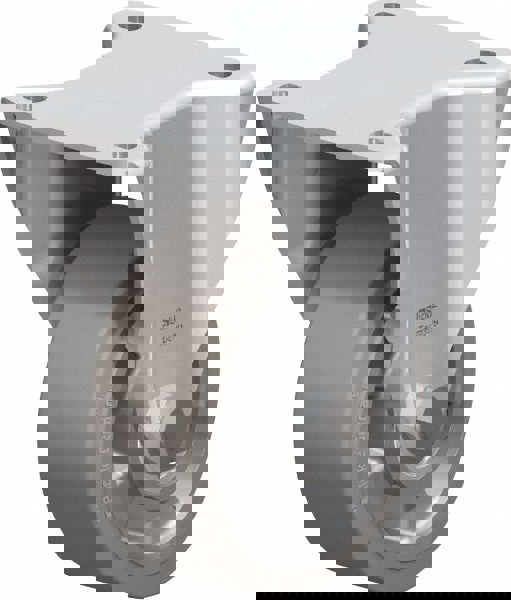 Rigid Top Plate Caster: Solid Rubber, 5