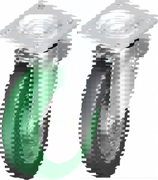 Swivel Top Plate Caster: Polyurethane-Elastomer Blickle Softhane, 5