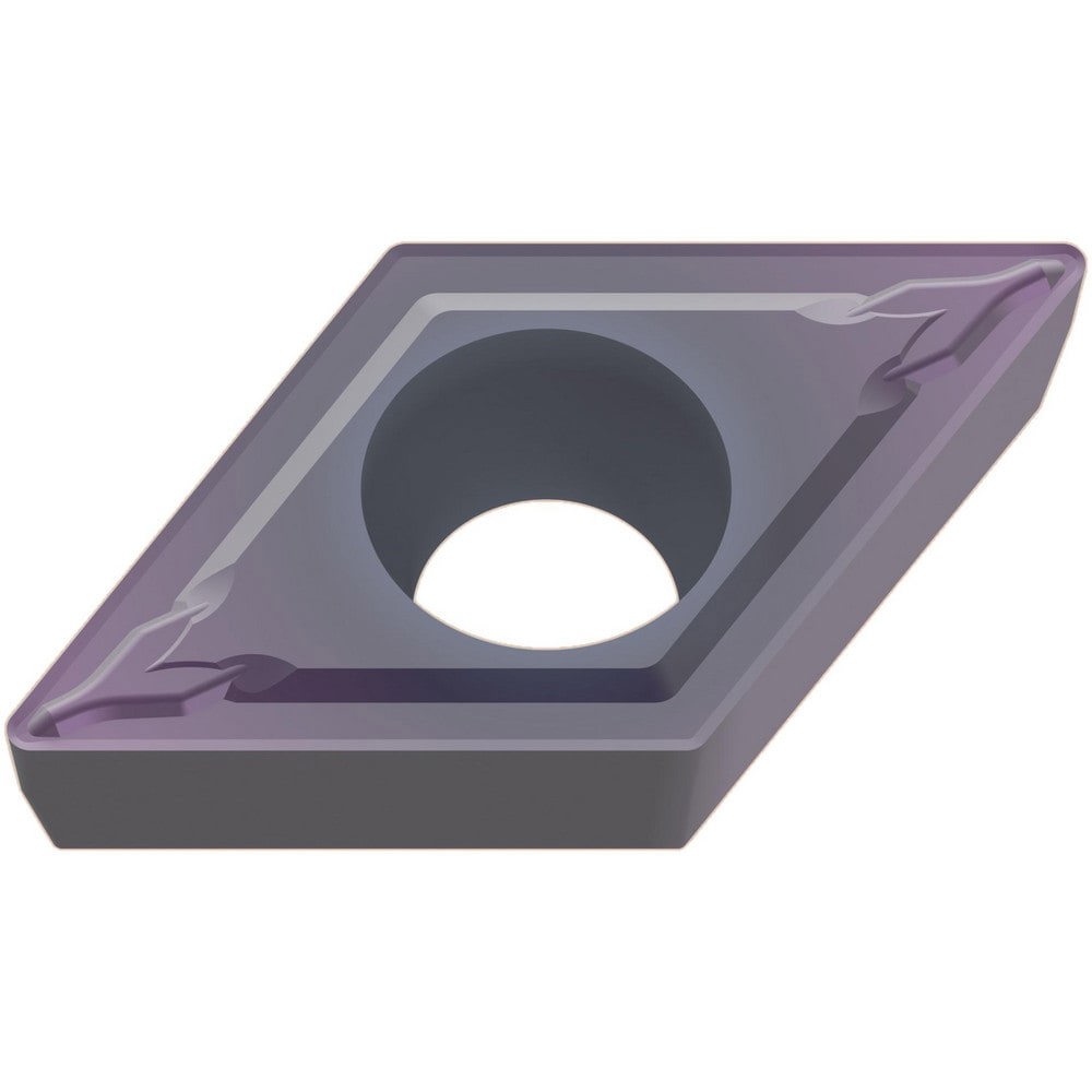 Turning Inserts; Relief Angle: 7.000 ; Insert Style: DCMT ; Corner Radius (mm): 0.80 ; Corner Radius (Inch): 1/32 ; Corner Radius (Decimal Inch): 0.0312 ; Included Angle: 55.00