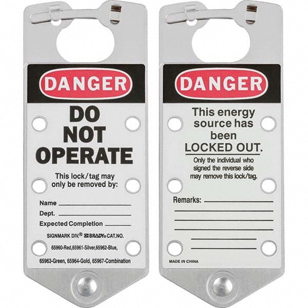 Lockout Hasp: Snap-On Hasp, Single Jaw, 6 Padlocks