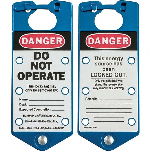 Lockout Hasp: Snap-On Hasp, Single Jaw, 6 Padlocks