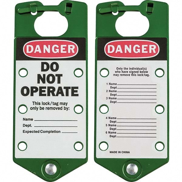Lockout Hasp: Snap-On Hasp, Single Jaw, 6 Padlocks