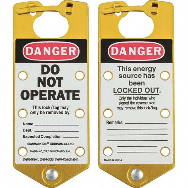 Lockout Hasp: Snap-On Hasp, Single Jaw, 6 Padlocks