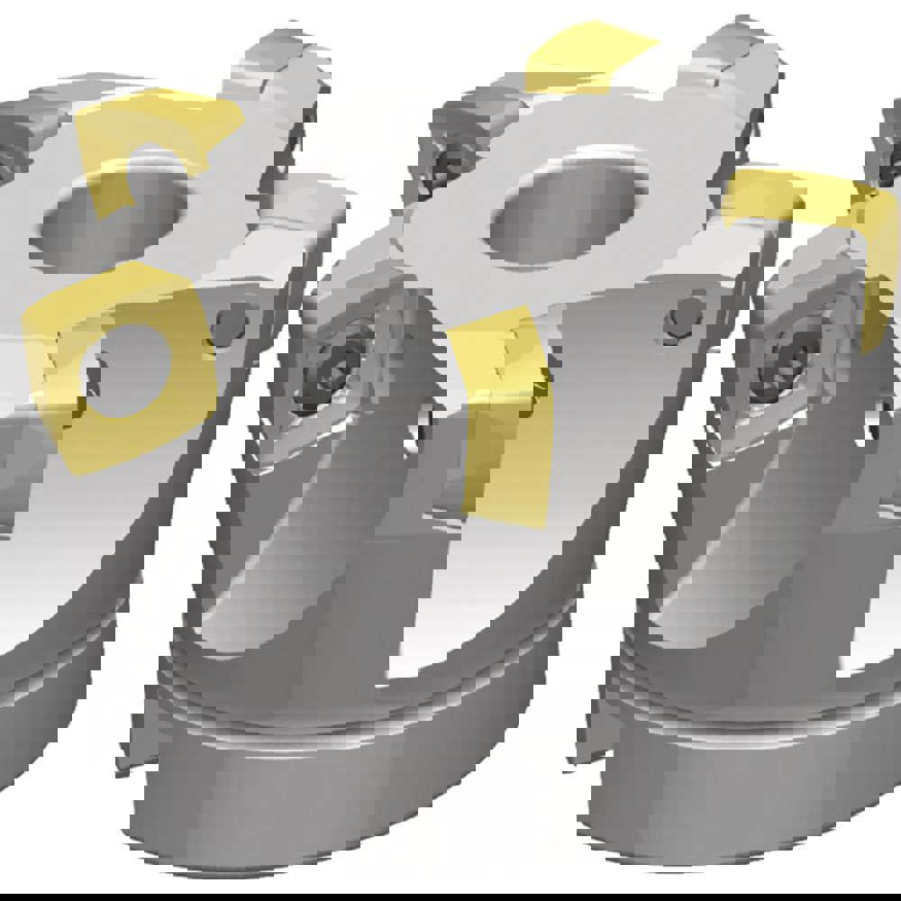 Indexable High-Feed Face Mill: 21.84 to 40 mm Cut Dia, 22 mm Arbor Hole