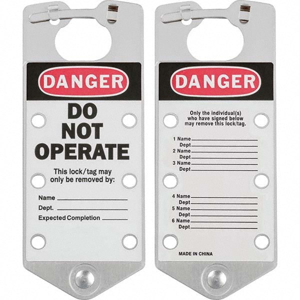 Lockout Hasp: Snap-On Hasp, Single Jaw, 6 Padlocks