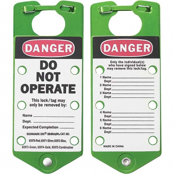 Lockout Hasp: Snap-On Hasp, Single Jaw, 6 Padlocks