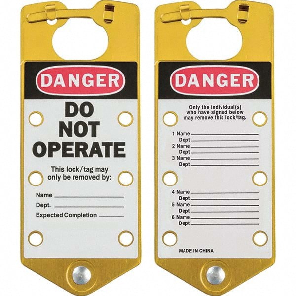 Lockout Hasp: Snap-On Hasp, Single Jaw, 6 Padlocks
