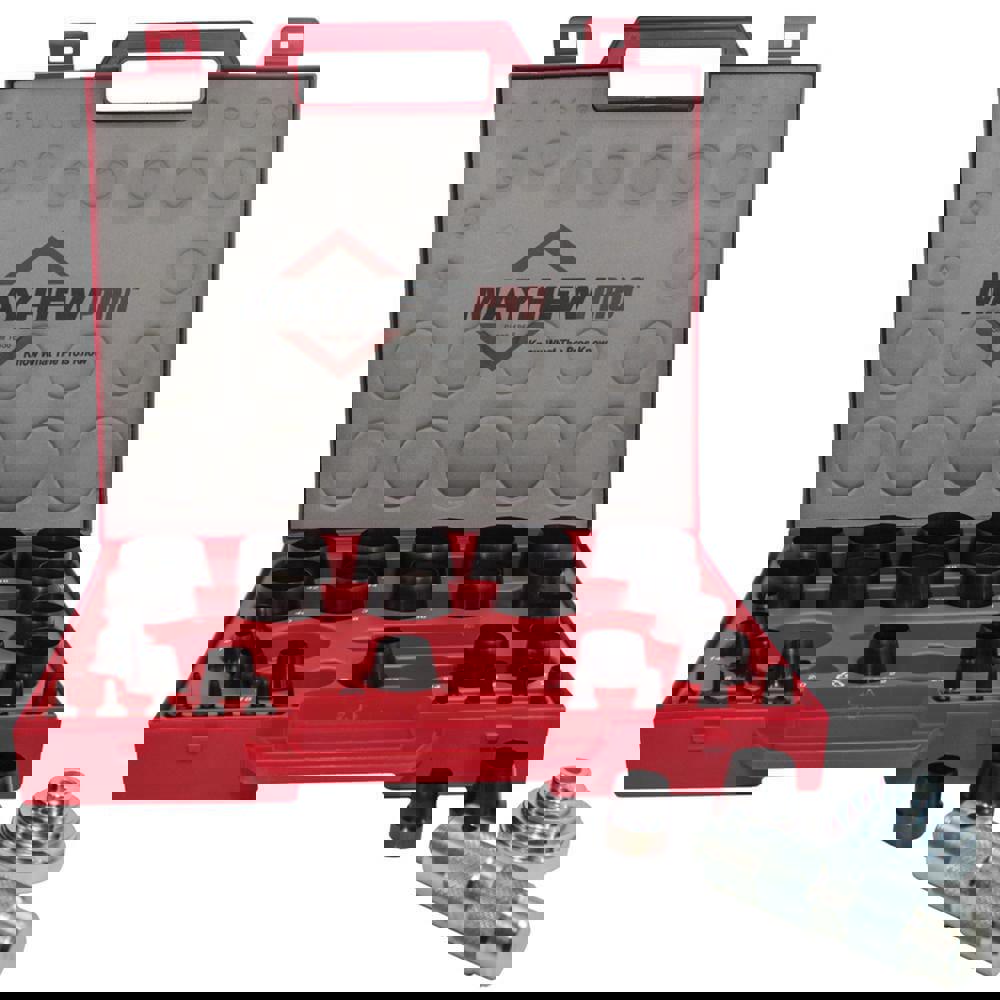 Hollow Punch Set: 31 Pc, 3 to 50 mm