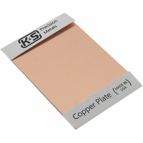 Copper Sheets; Alloy Grade: 110 ; Overall Length: 6in ; Overall Thickness: 0.05in ; Overall Width: 4.0in ; UNSPSC Code: 30262300
