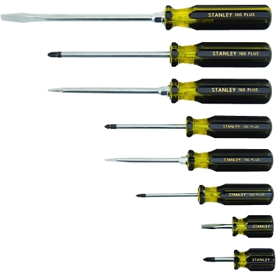 Screwdriver Set: 8 Pc, Phillips, Slotted & Stubby