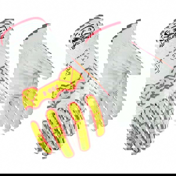 Series R662 Cut, Puncture & Abrasive-Resistant Gloves: Medium, ANSI Cut N/A, Unlined Lined, Leather