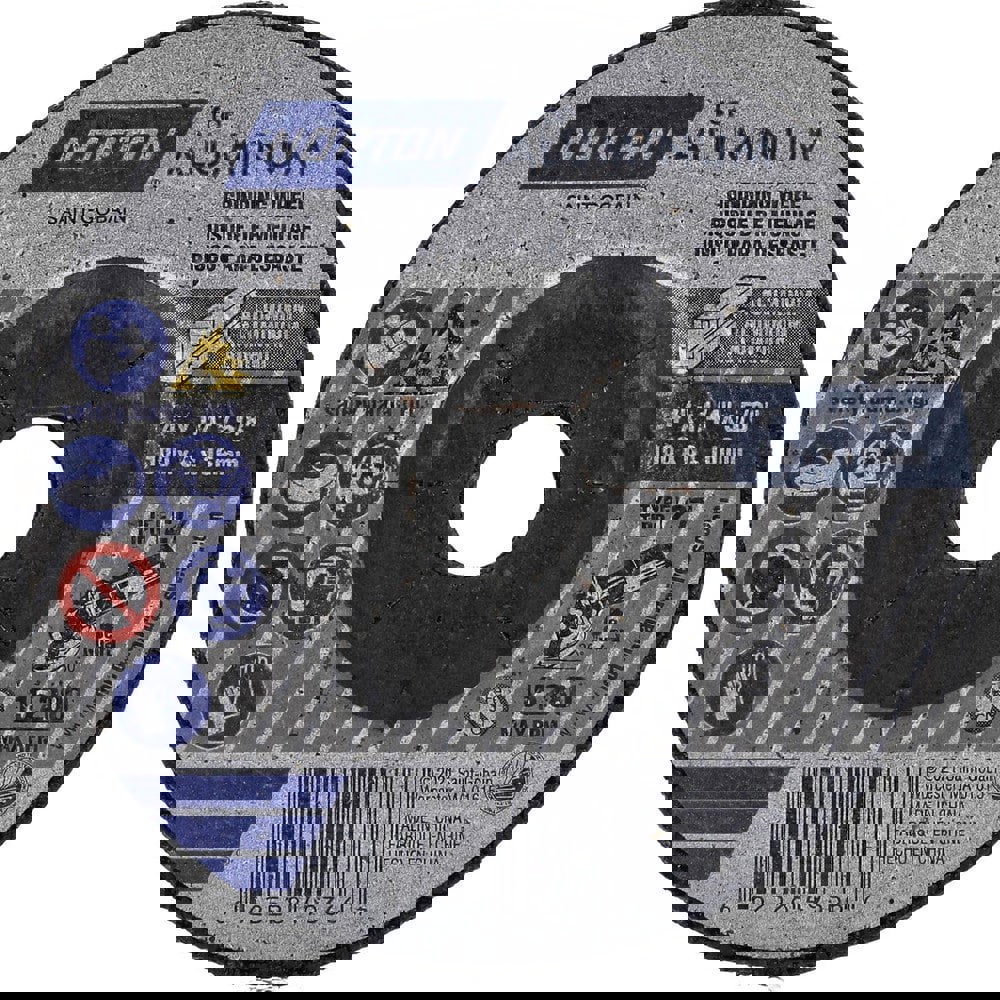 Depressed-Center Wheels; Wheel Diameter (Inch): 4 ; Wheel Thickness (Inch): 1/4 ; Hole Size: 5/8 (Inch); Wheel Type: Type 27 ; Abrasive Material: Aluminum Oxide ; Grit: 20