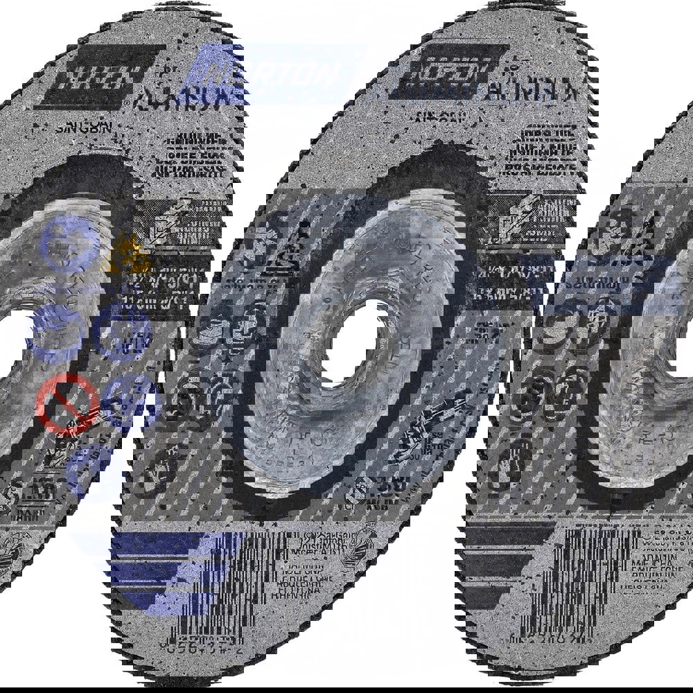 Depressed-Center Wheels; Wheel Diameter (Inch): 4-1/2 ; Wheel Thickness (Inch): 1/4 ; Hole Size: 5/8 (Inch); Wheel Type: Type 27 ; Abrasive Material: Aluminum Oxide ; Grit: 20