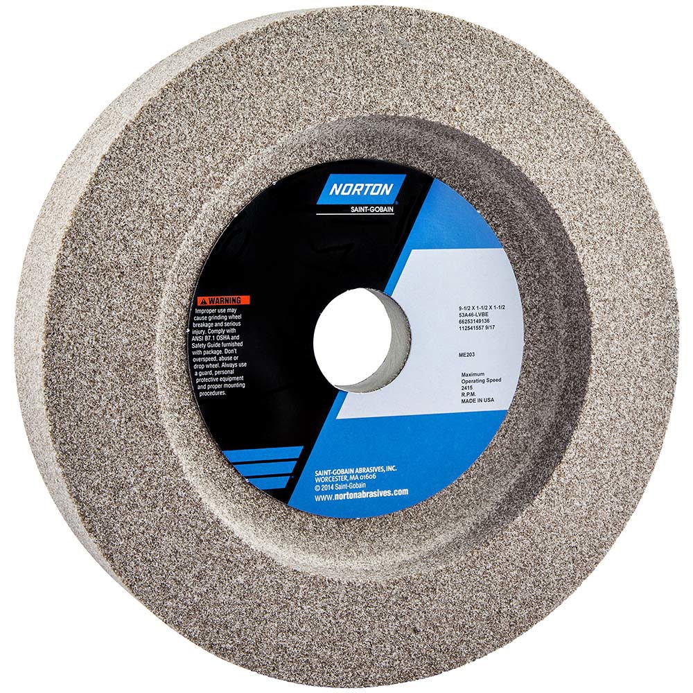 Tool & Cutter Grinding Wheels; Abrasive Material: Aluminum Oxide ; Wheel Type: Type 6 ; Bond Type: Vitrified ; Wheel Diameter (Inch): 9-1/2 ; Hole Size: 1-1/2 (Inch); Grit: 46
