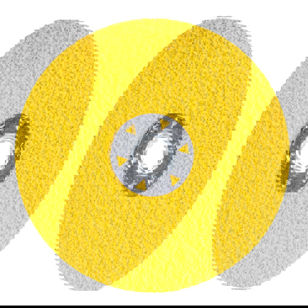 Fiber Discs; Disc Diameter (Inch): 4-1/2 ; Abrasive Material: Ceramic Alumina ; Grit: 36 ; Center Hole Thread Size: 5/8-11 ; Attachment Type: Threaded Arbor Hole ; Disc Color: Yellow