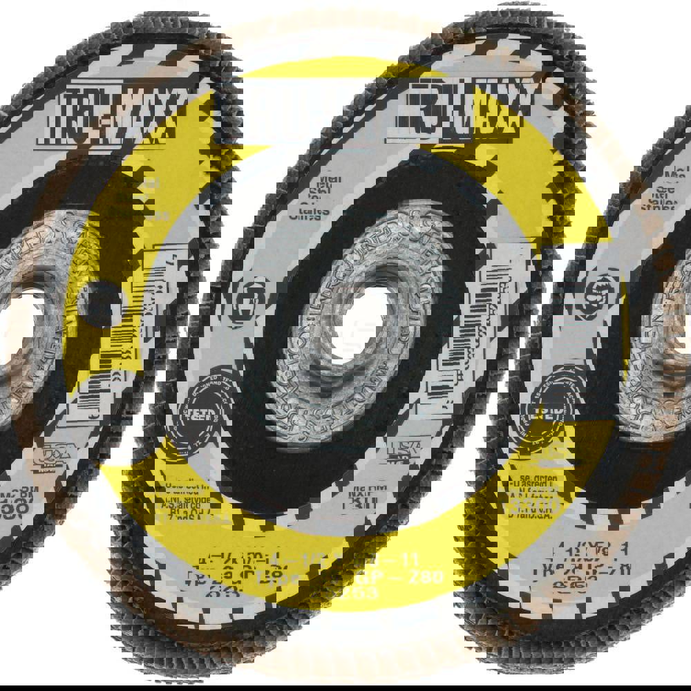 Flap Disc: 5/8-11 Hole, 80 Grit, Zirconia Alumina, Type 29