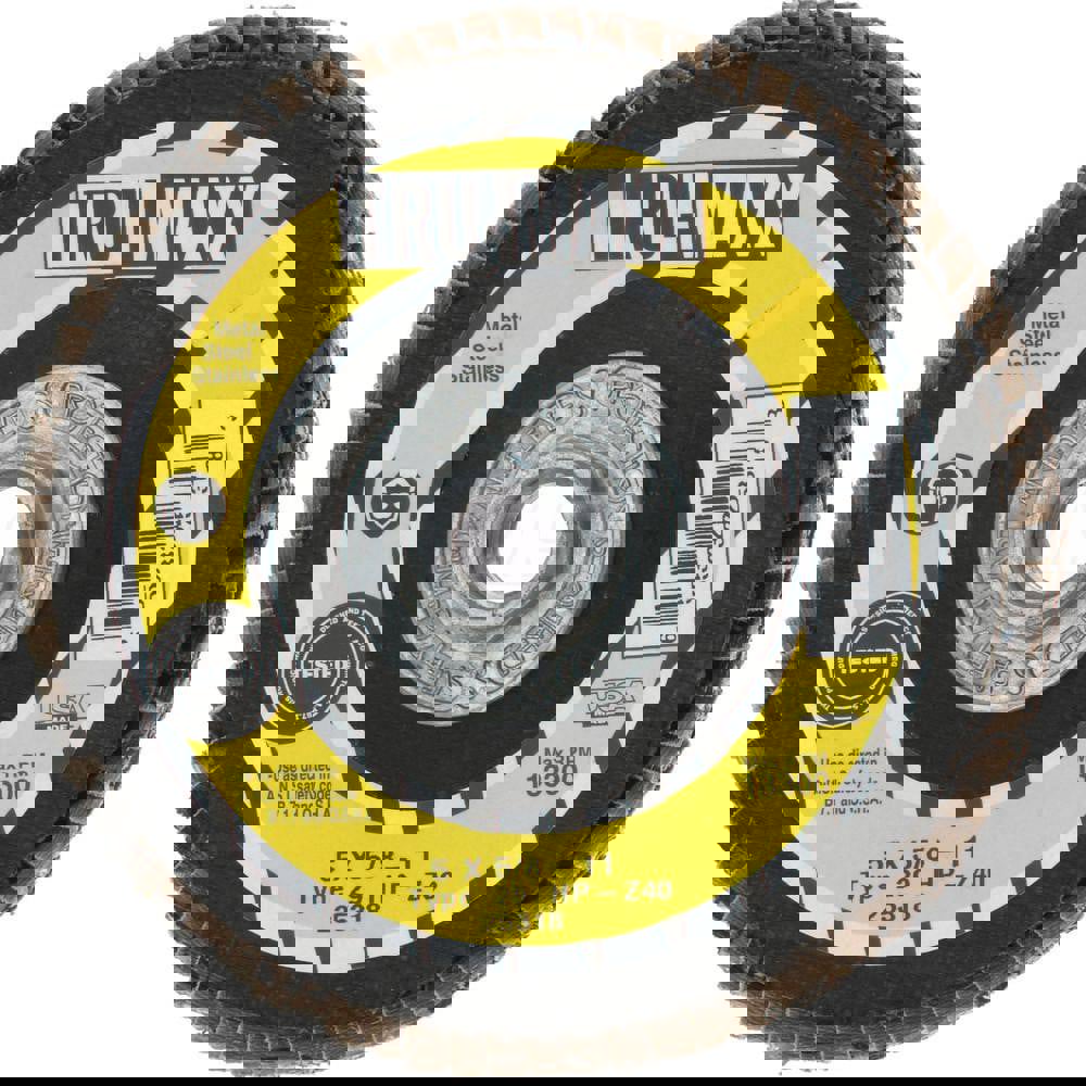 Flap Disc: 5/8-11 Hole, 40 Grit, Zirconi