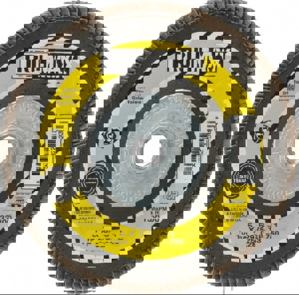 Flap Disc: 5/8-11 Hole, 60 Grit, Zirconia Alumina, Type 29