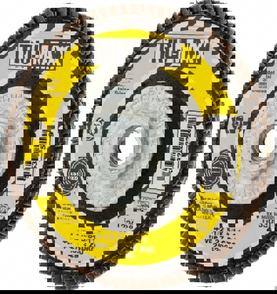 Flap Disc: 5/8-11 Hole, 60 Grit, Zirconia Alumina, Type 27