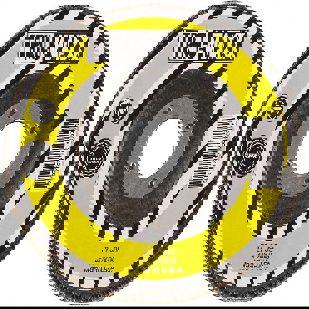 Flap Disc: 5/8-11 Hole, 80 Grit, Zirconia Alumina, Type 27