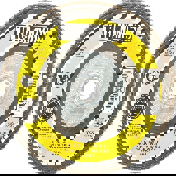 Flap Disc: 5/8-11 Hole, 80 Grit, Zirconia Alumina, Type 29