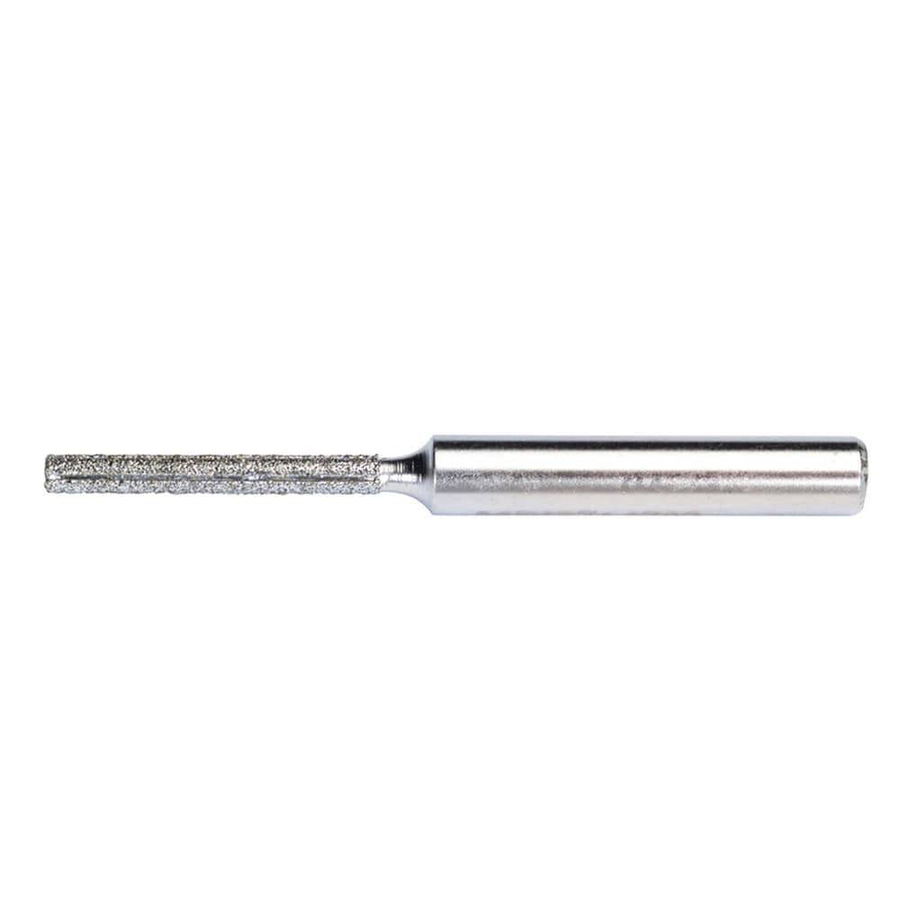 1/4 x 1/4 x 2-1/2 In. Diamond Electroplated Fluted Router 40/50 Grit