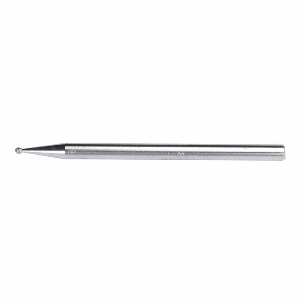 1/16 x 1/8 x 2 In. Diamond Electroplated Spherical Ball End Tool 100/120 Grit