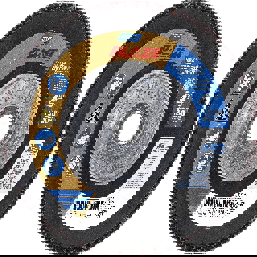 Flap Disc: 5/8-11 Hole, 40 Grit, Ceramic, Type 29