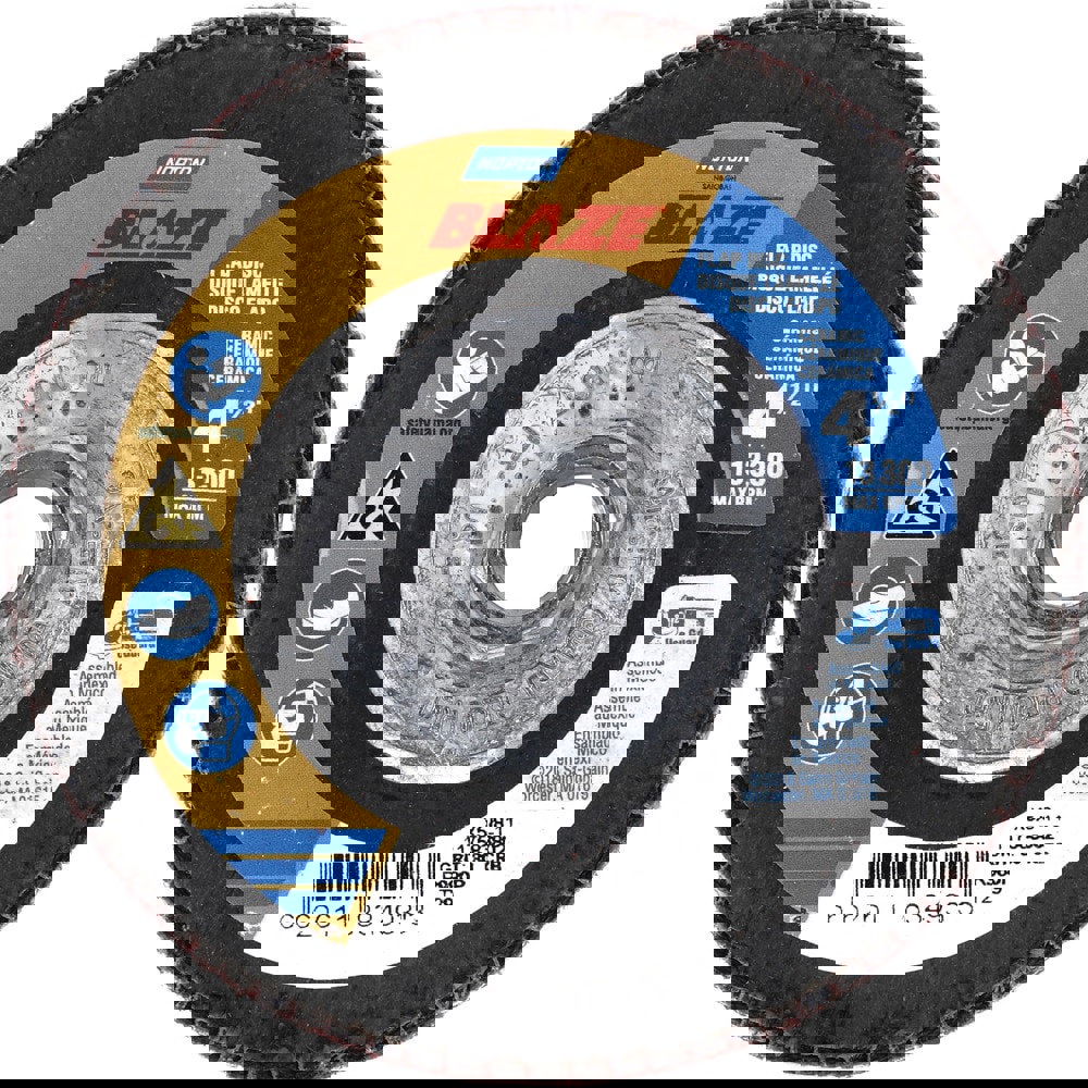 Flap Disc: 5/8-11 Hole, 80 Grit, Ceramic, Type 29