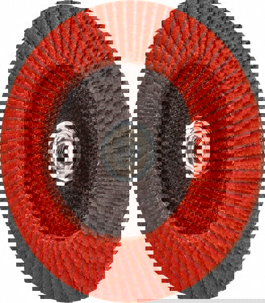 Flap Disc: 5/8-11 Hole, 36 Grit, Ceramic, Type 29