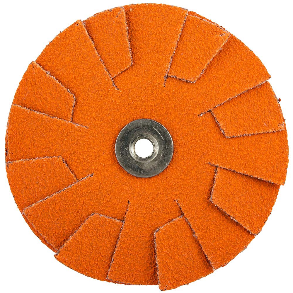 Slotted Overlap Discs; Disc Diameter (Inch): 3 ; Abrasive Type: Coated ; Overlap Disc Type: Inward ; Abrasive Material: Ceramic ; Grit: 60 ; Eyelet Size: 1/4-20 in