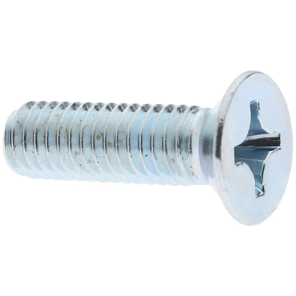 Machine Screw: M6x1, 20.00 mm Overall Length, Flat Head, Phillips