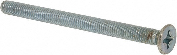 Machine Screw: M6x1, 80.00 mm Overall Length, Flat Head, Phillips
