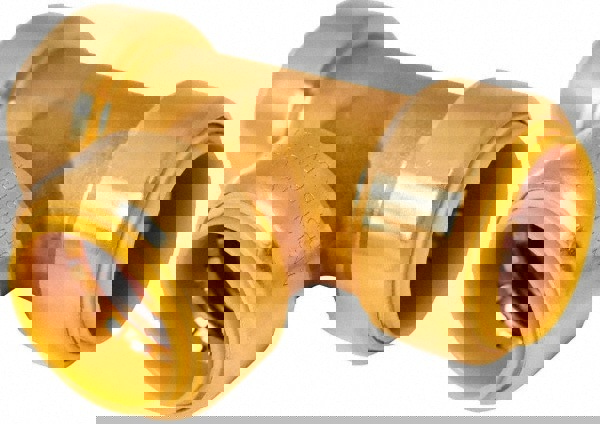 Push-to-Connect Tube x Tube Fitting: Tee, 1-1/8 Thread, 1