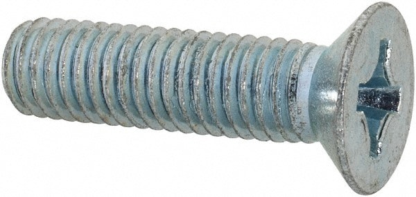 Machine Screw: M8x1.25, 30.00 mm Overall Length, Flat Head, Phillips