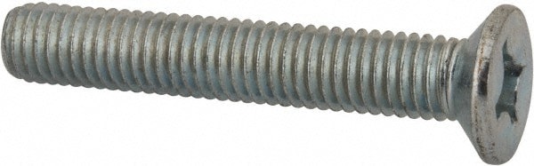 Machine Screw: M8x1.25, 50.00 mm Overall Length, Flat Head, Phillips