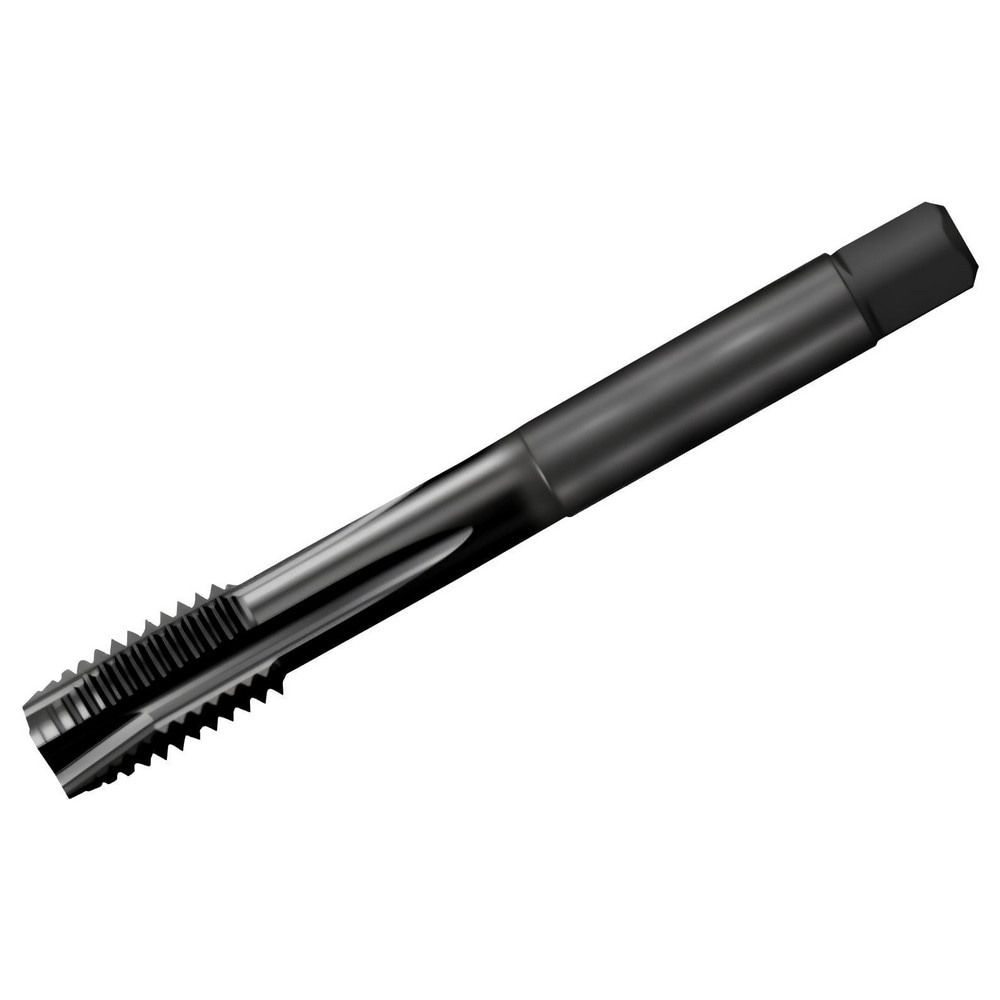Spiral Point Tap: M12x1.75 Metric, 3 Flutes, Plug Chamfer, 6G Class of Fit, Powdered Metal High-Speed Steel, FeN Coated