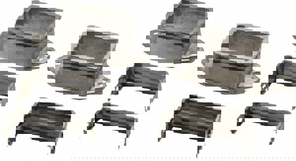 2.17 Inch Outside Width x 1.38 Inch Outside Height, Cable and Hose Carrier Stainless Steel Tube Mounting Bracket Set