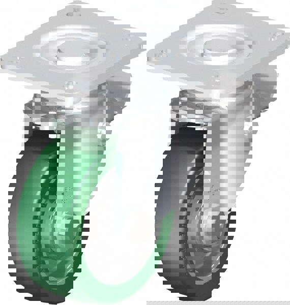 Swivel Top Plate Caster: Polyurethane-Elastomer Blickle Softhane, 4