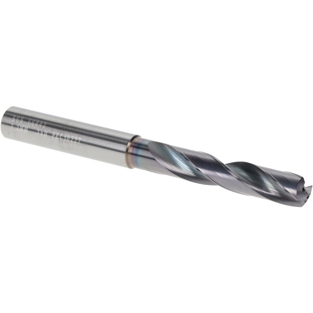 Screw Machine Length Drill Bit: 7.2 mm Dia, 137 deg, Solid Carbide