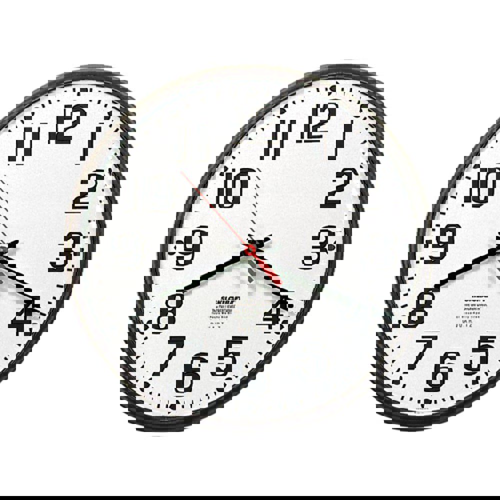 Office Wall Clocks; Display Type: Analog ; Power Source: Electric ; Face Color: White ; Case Color: Brown ; UNSPSC Code: 54111601