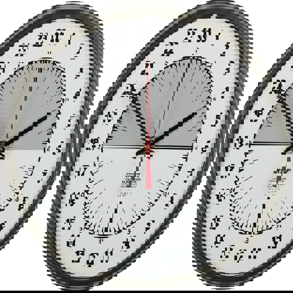 CLOCK, WALL, 24 HOUR, SLIMLINE, BROWN, 9 1/4