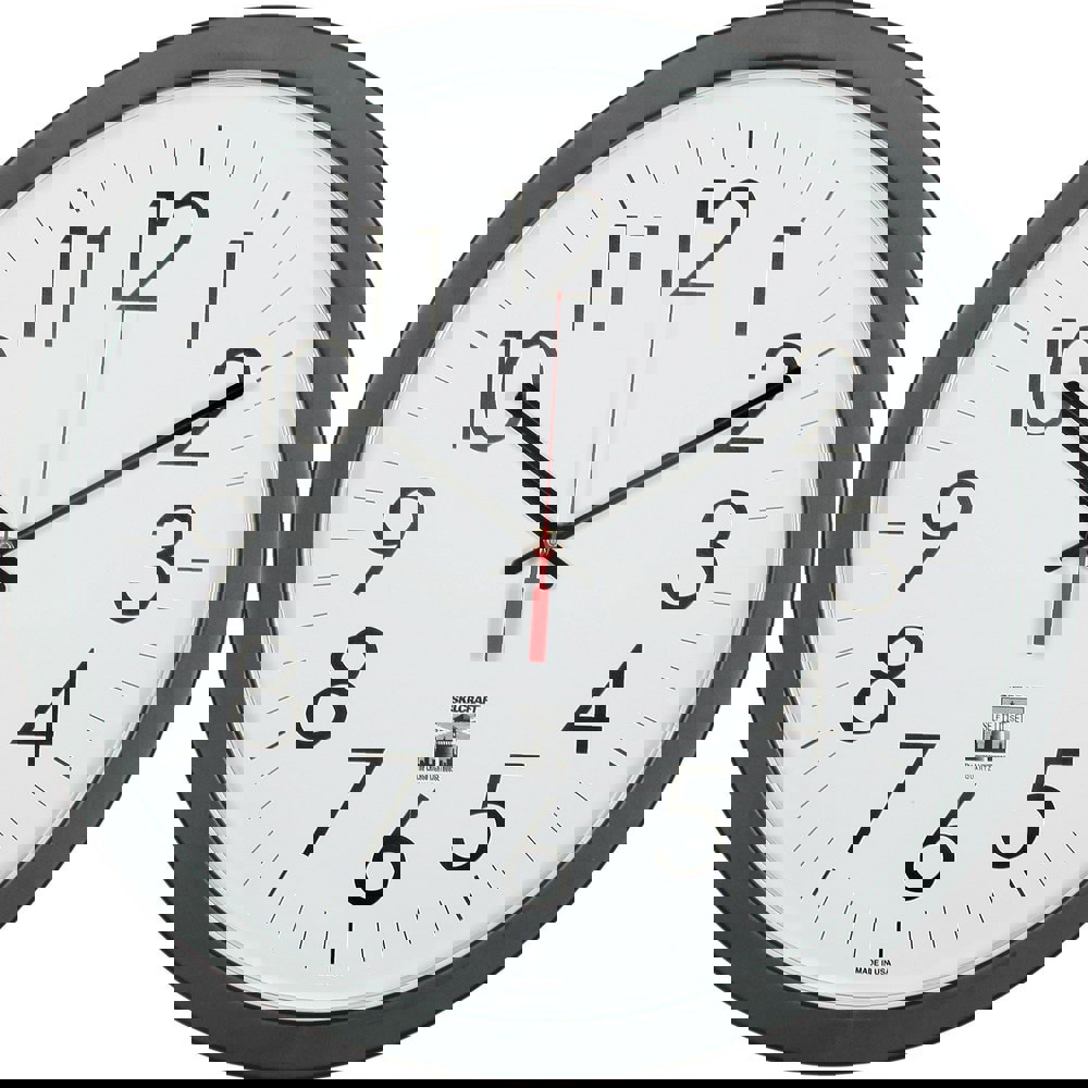 6645016238823 Skilcraft Self-Set Wall Clock, 14.5