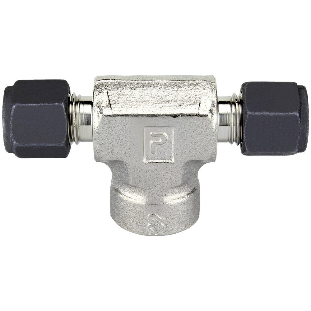 Compression Tube Female Branch Tee: 3/8