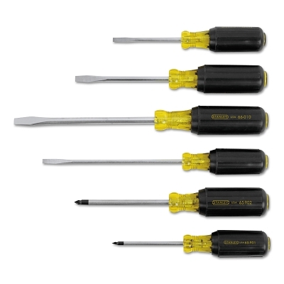 Screwdriver Set: 6 Pc, Cabinet, Phillips & Slotted