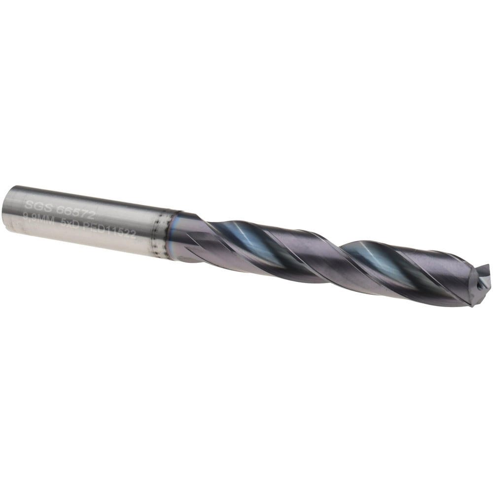 Jobber Drill: 9.90 mm Dia, 135 deg Point, Solid Carbide
