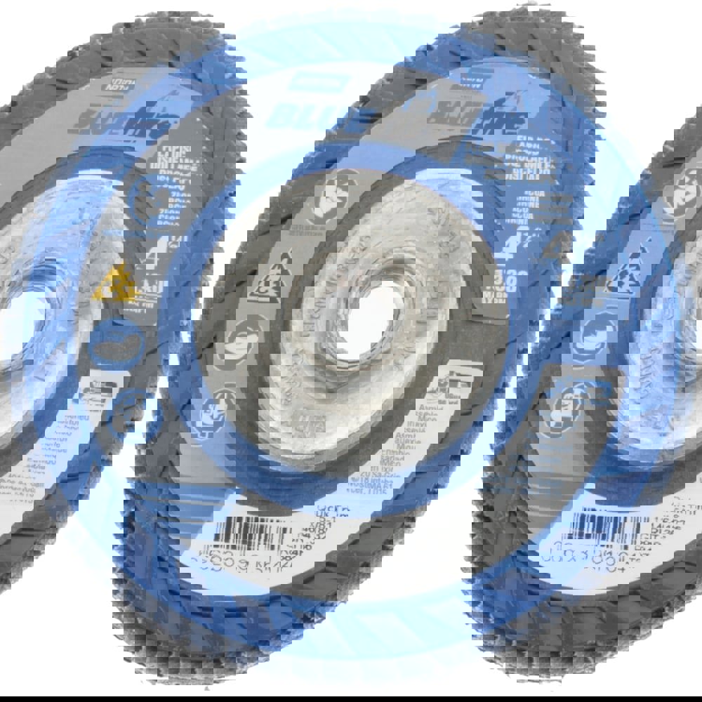 Flap Disc: 5/8-11 Hole, 36 Grit, Zirconia Alumina, Type 27